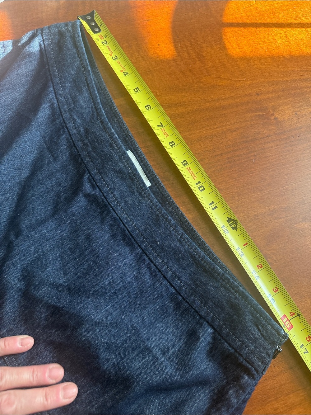 Ann Taylor Loft Blue Denim Tiered Jean Skirt Sz 8 - Picture 2 of 7